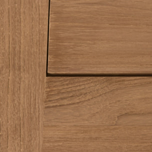 FUN - Ensemble de jardin en bois teck et textilène 8/10 personnes