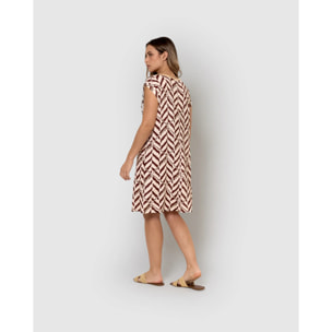 Vestido corto soft udaipur marrón