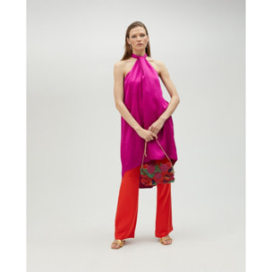 Top Fluttuante con Collo Halter