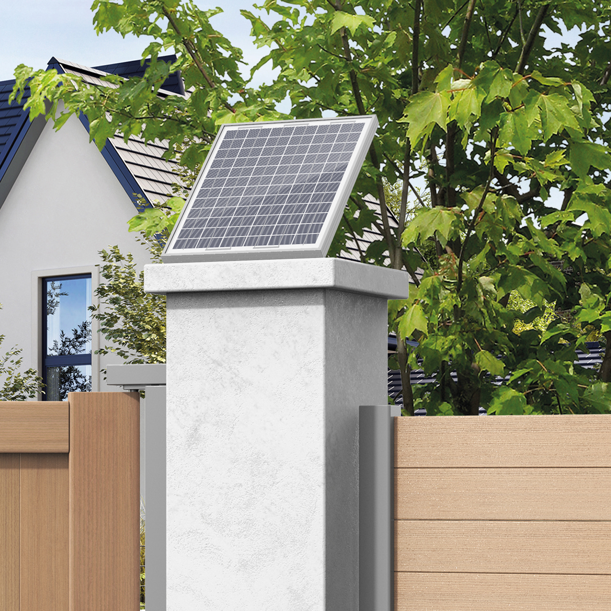 Motorisation solaire pour portail coulissant Zenia SE + 2 télécommandes supplémantaires (3 en tout)