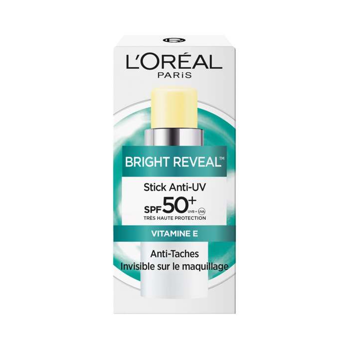 L'Oréal Paris Bright Reveal Stick Anti-UV SPF50+ Anti-Taches Vitamine E 9ml