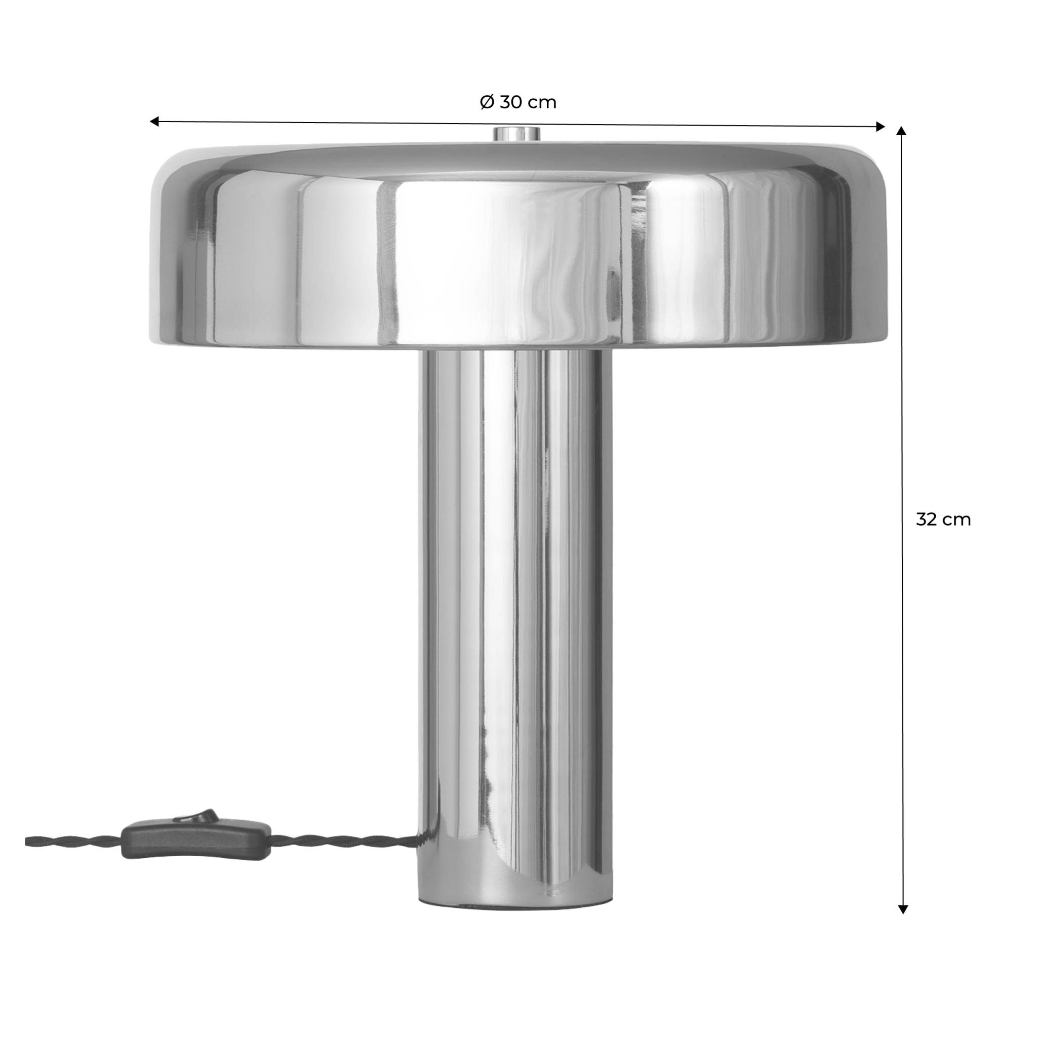 Lampe à poser métal Rudy or rose Ø 30cm