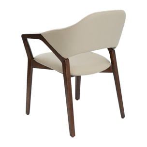 Silla de polipiel tapizada 57x58x80cm