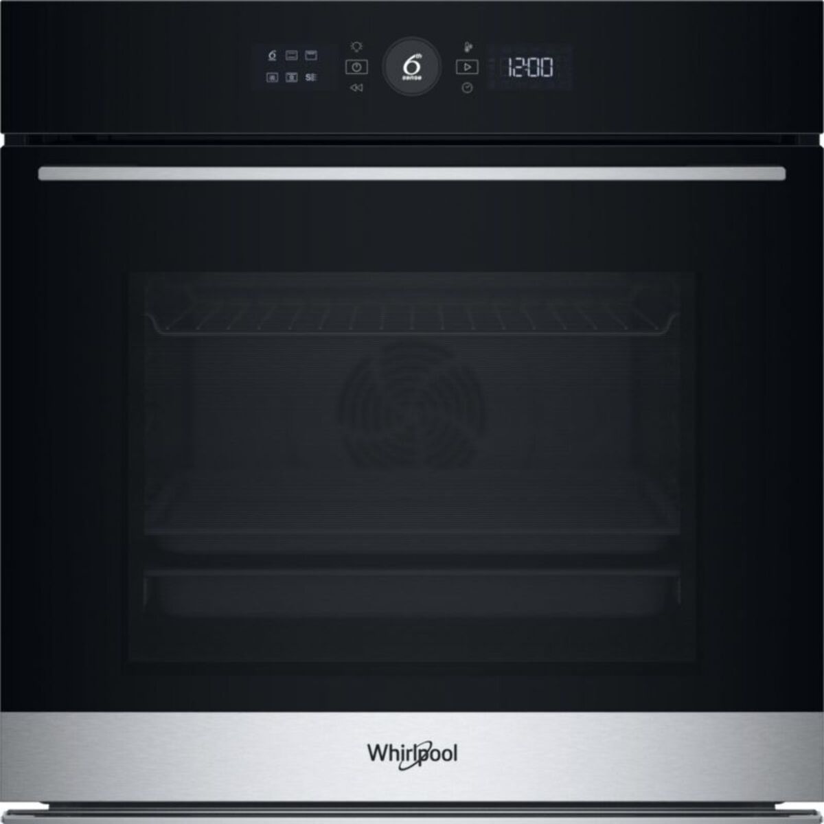 Four encastrable fonction vapeur WHIRLPOOL WOI5S8PM1SXAF - Pyrolyse - Chaleur tournante - Vapeur - Porte froide - Rails télescopiques
