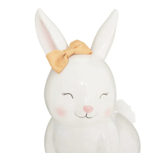 Tirelire enfant "Lapin" - blanc - H22 cm