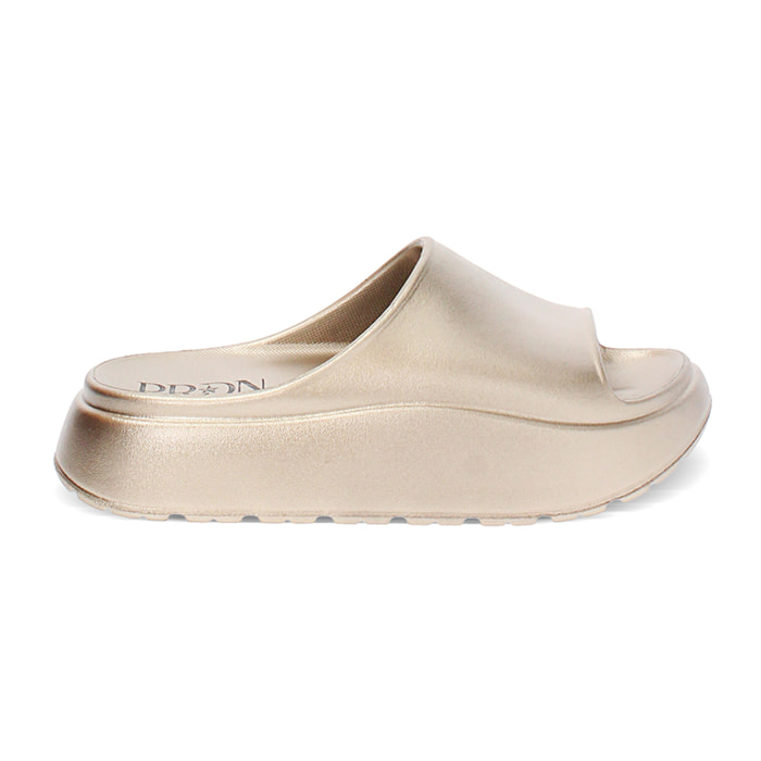 Sandali mare donna oro in PVC
