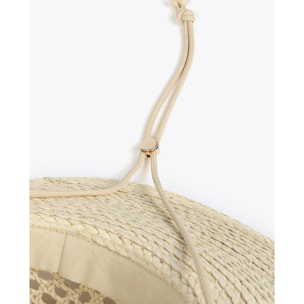 Cappello effetto cowboy in rafia