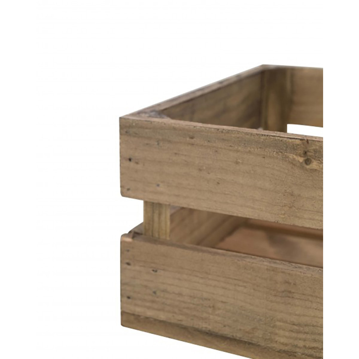 Coffret en bois massif ton chêne moyen foncé Hauteur: 17.5 Longueur: 49 Largeur: 29.5
