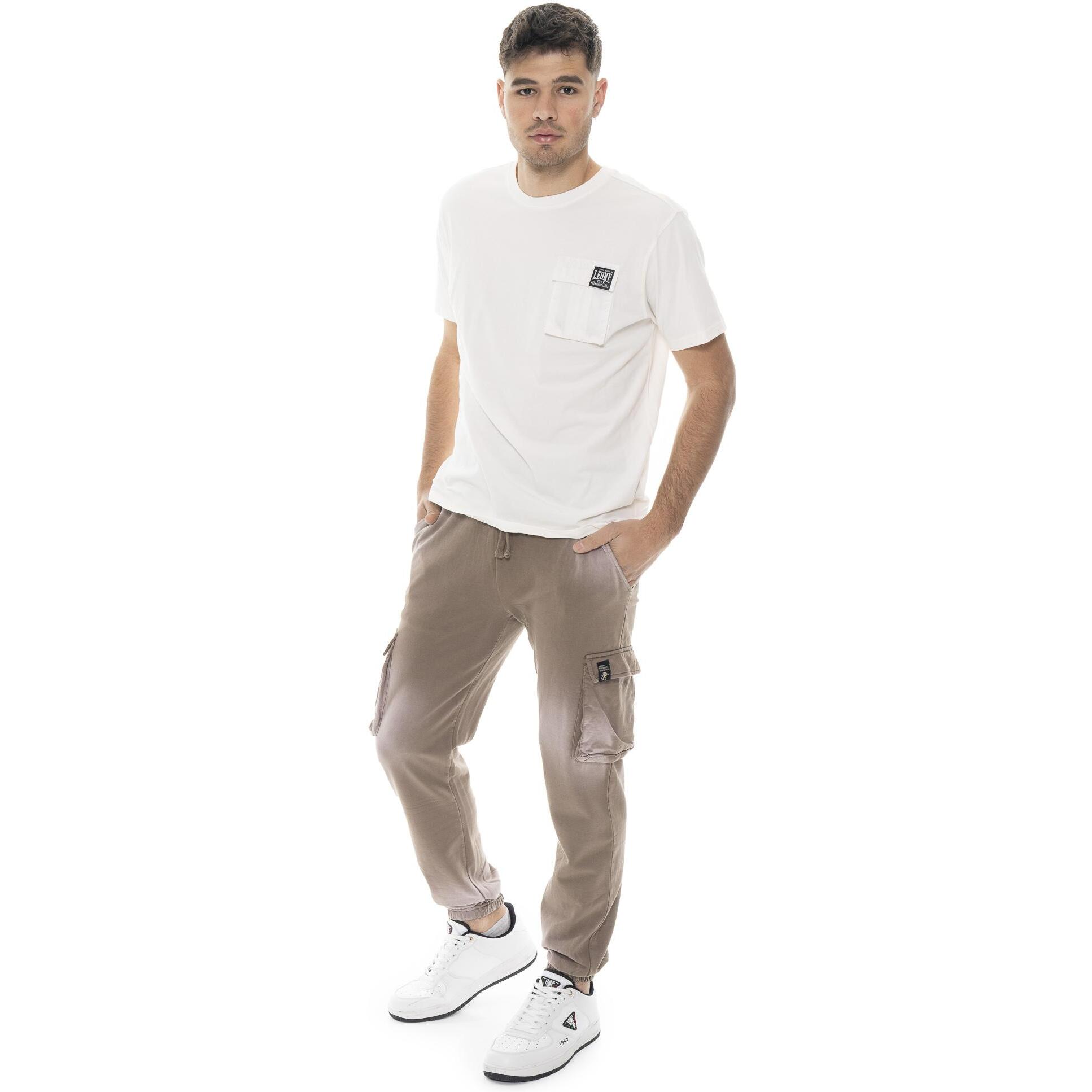 Pantalone cargo da uomo in felpa con elastico al fondo, Leone 1947 Vintage Dept.