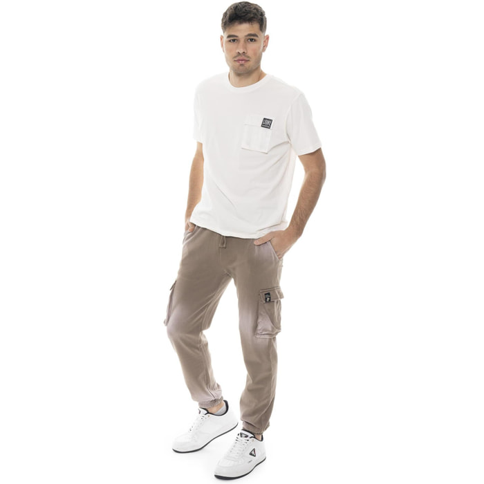 Pantalone cargo da uomo in felpa con elastico al fondo, Leone 1947 Vintage Dept.
