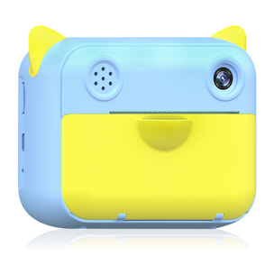 Cámara digital de fotos 12mpx y video FullHD para niños. Impresión instantánea de tus fotos preferidas. Doble cámara, para selfies.