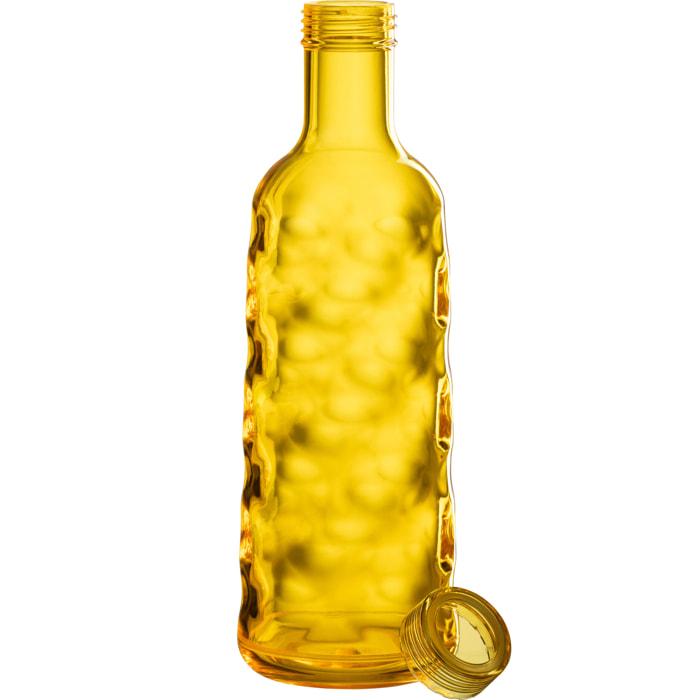 J-Line bouteille Martelée - plastique - jaune - boîte cadeau