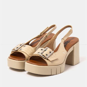 Sandalias con tacón 1994 SHINNY CHAMPAGNE/ EIVISSA color Champagne