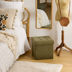 Pouf Lysandre 38x38cm kaki