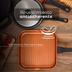 Sartén grill antiadherente Ø28cm Bronze San Ignacio