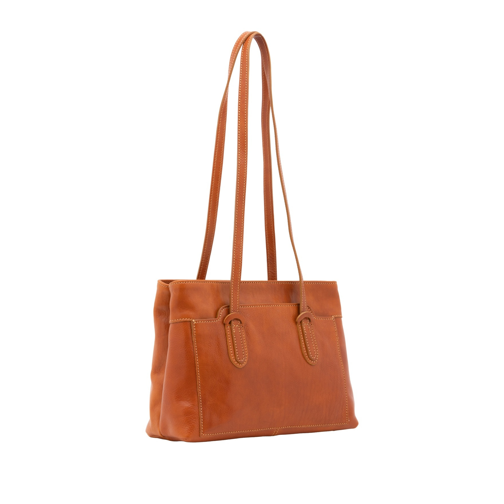Borsa a spalla da donna - Modello False - Vera pelle - 23.0 x 30.0 x 12.0 cm