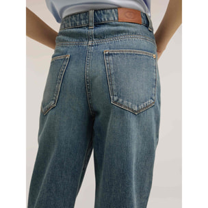 Motivi - Jeans boyfriend con risvolto - Blu