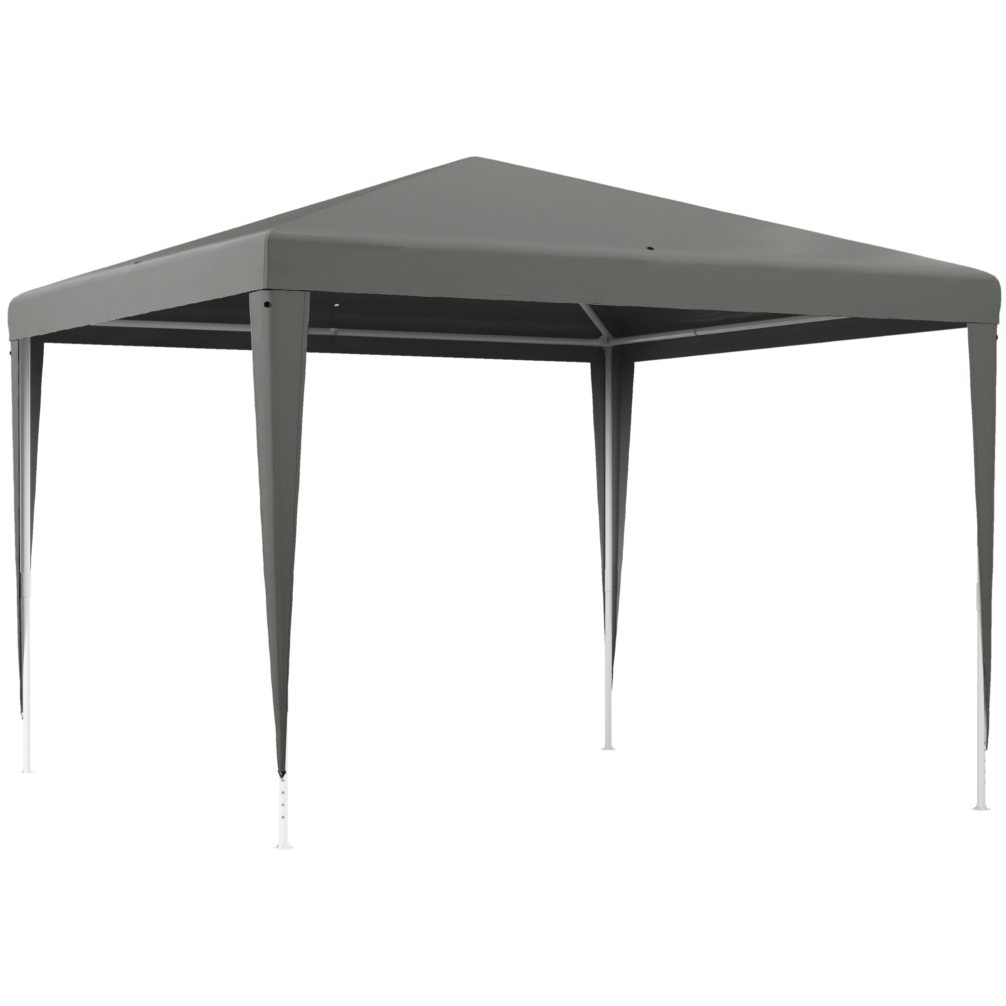 Tonnelle barnum 3 x 3 m acier PE imperméable 90g/m² gris