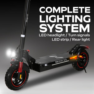 Trottinette Électrique Adulte  EBOOST GO –  Moteur 1200W -  Autonomie Jusqu'a 50 km - Pneu Cross 10" Tubeless - Batterie 54V/10Ah - Poids 23Kg