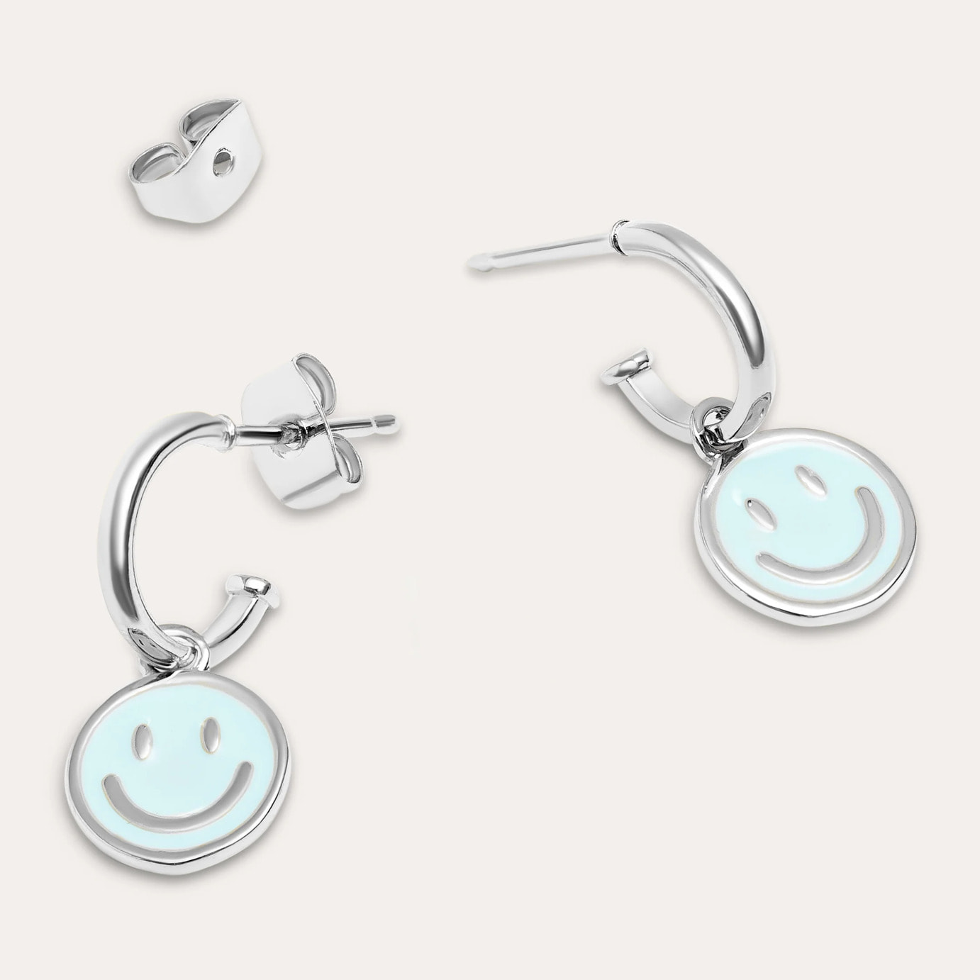 Orecchino Smiley Sky Enamel
