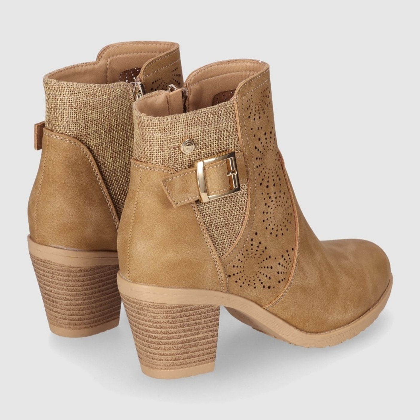 Botines de Piel Sintética - Cuero - Tacón: 6 cm