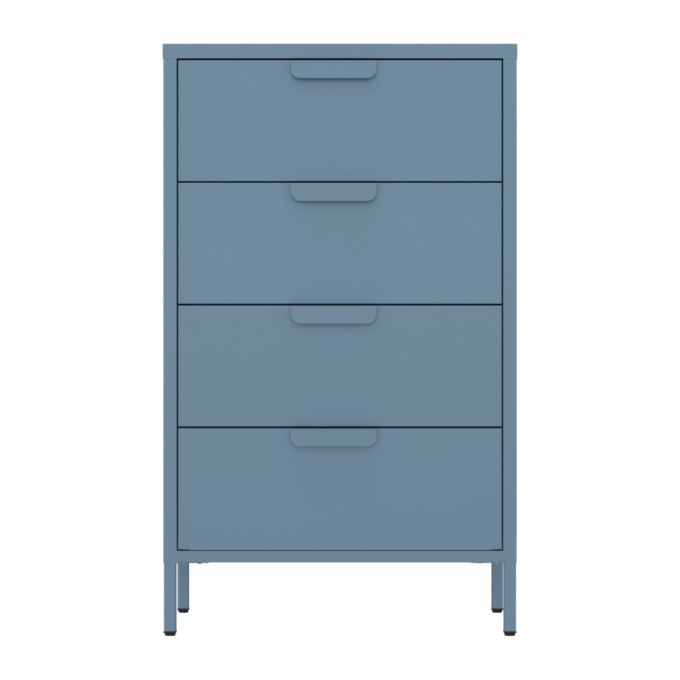 Cassettiera in metallo 4 cassetti 60x38x101 cm blu - Pop