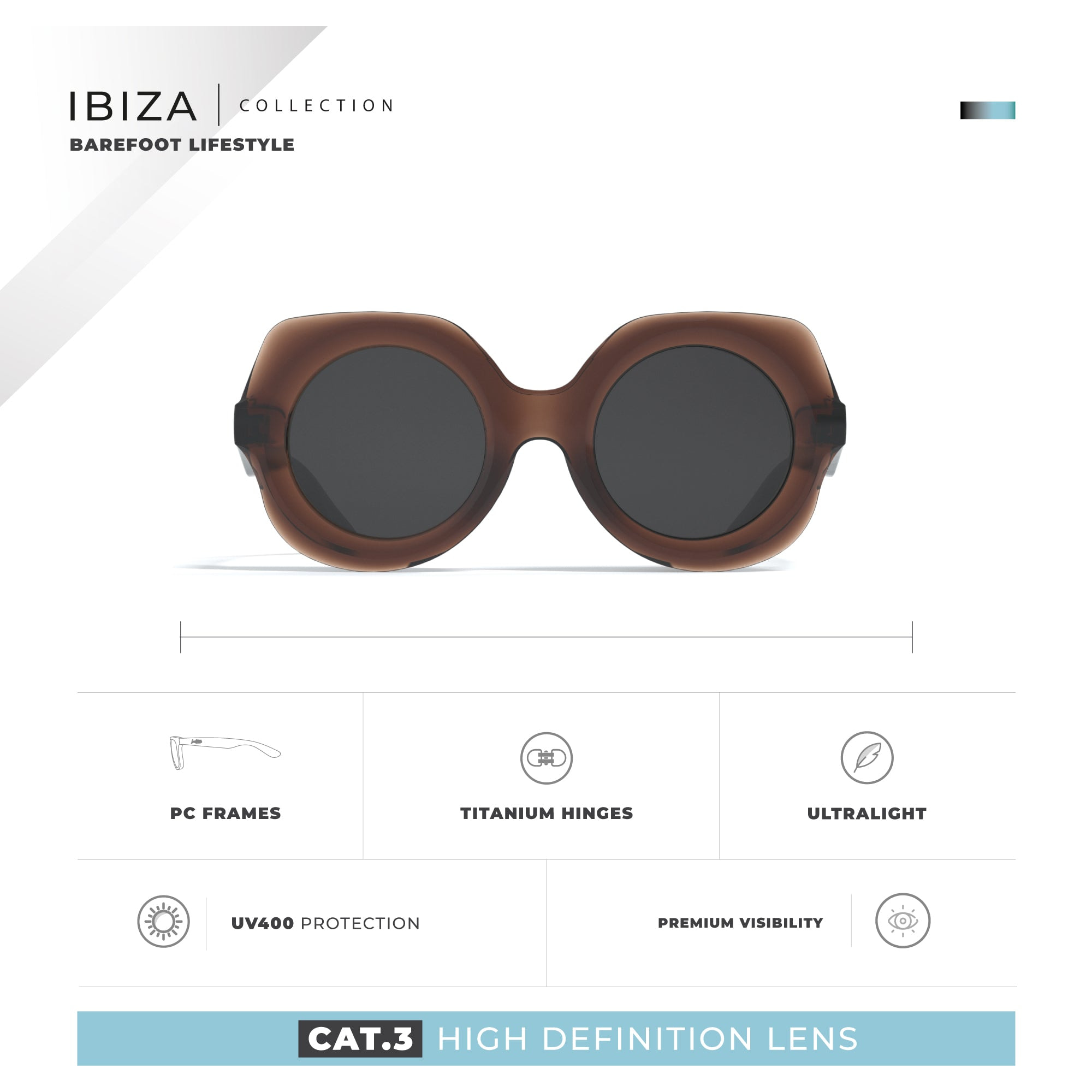 Gafas de Sol Ibiza Rojo Hanukeii para hombre y mujer