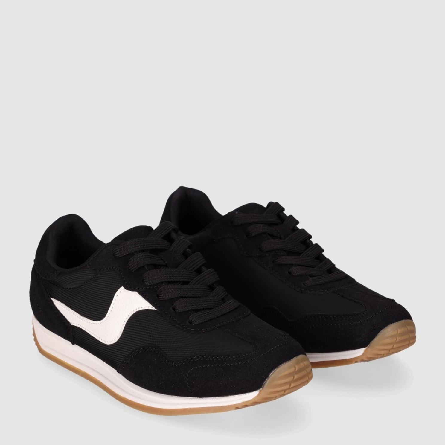 Deportivos de Tejido - Negro - Tacón: Bajo