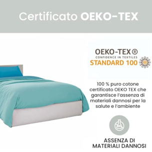 Intrecci Parure Copripiumino Bicolore 100% Cotone Singolo