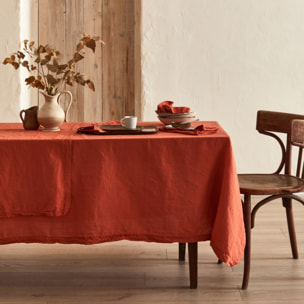 Nappe chanvre coton ORGANIC terracotta