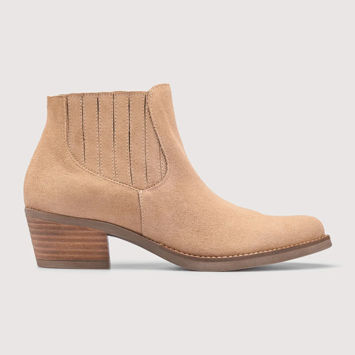 Botín Serraje Beige - Tex