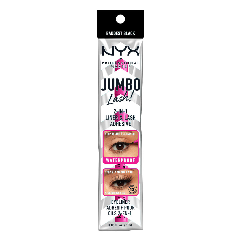 Nyx Professional Makeup Jumbo Lash ! 2-En-1 Liner & Adhésif Faux Cils Waterproof