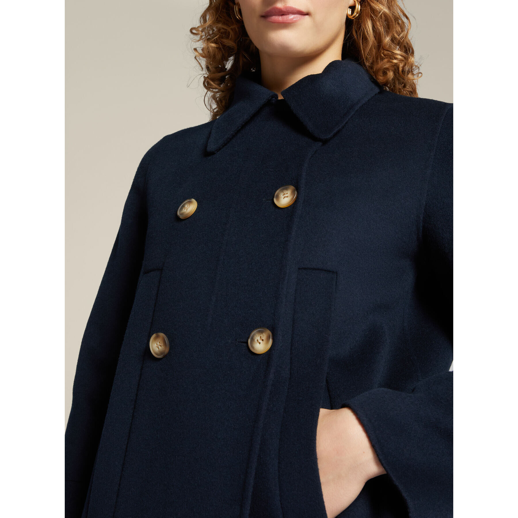 Elena Mirò - Chaquetón de tejido doble - Azul