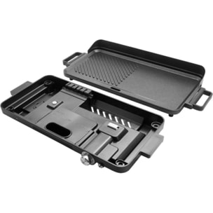 Plancha électrique ESSENTIELB EPL4 noir à poser , 50x25 cm