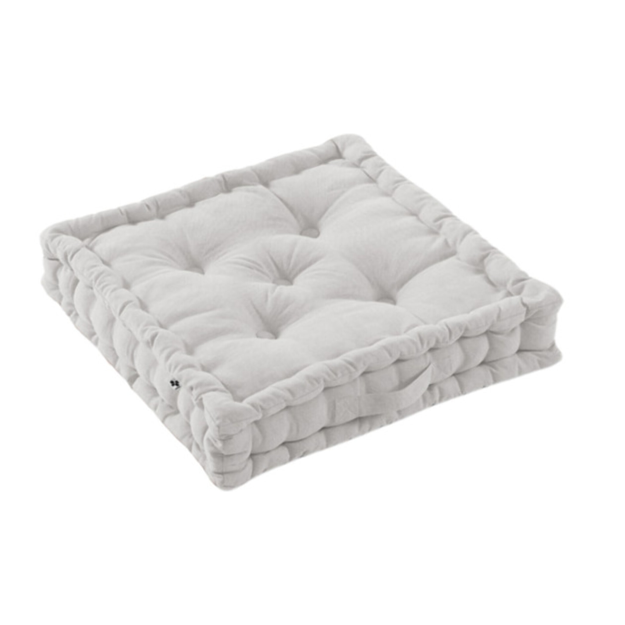 Coussin de sol 50 x 50 cm capitonné et matelassé en coton - KALA