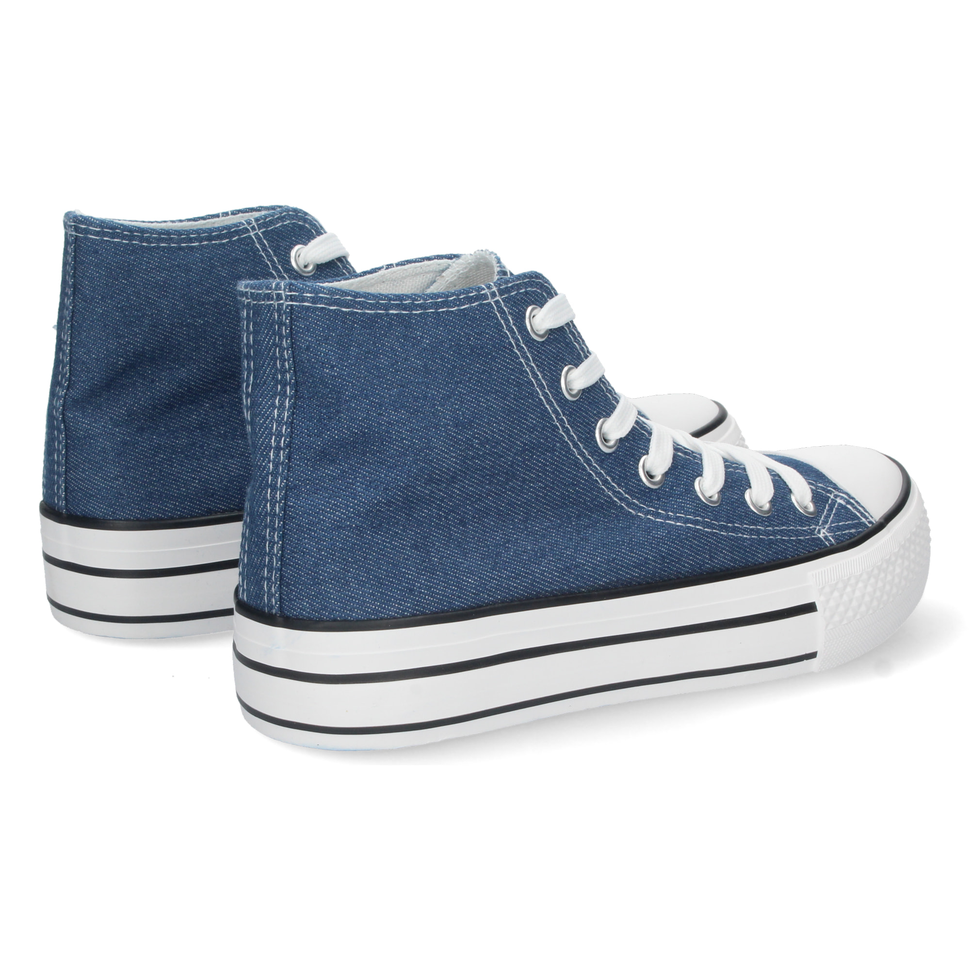 Zapatilla Abotinada de Lona con Cordones