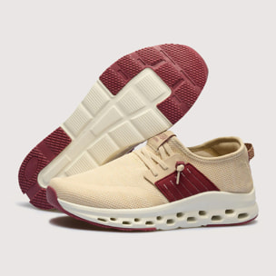 Sneaker Beige y Burdeos - Echo