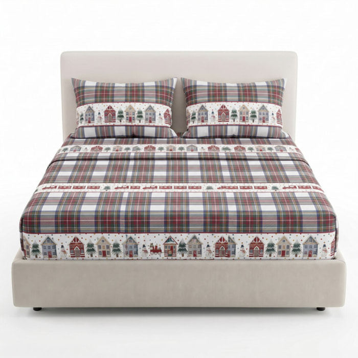 Completo lenzuola in cotone morbido e traspirante, set letto confortevole per uso quotidiano, lenzuolo sotto con angoli elasticizzati e sopra rifinito, resistente ai lavaggi e durevole, ideale per ogni stagione, comfort naturale e praticità