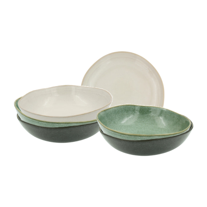 Lot de 6 assiettes creuses, MILA