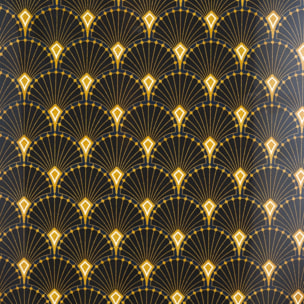 Abattant wood slim déclipsable art deco - Bleu Foncé