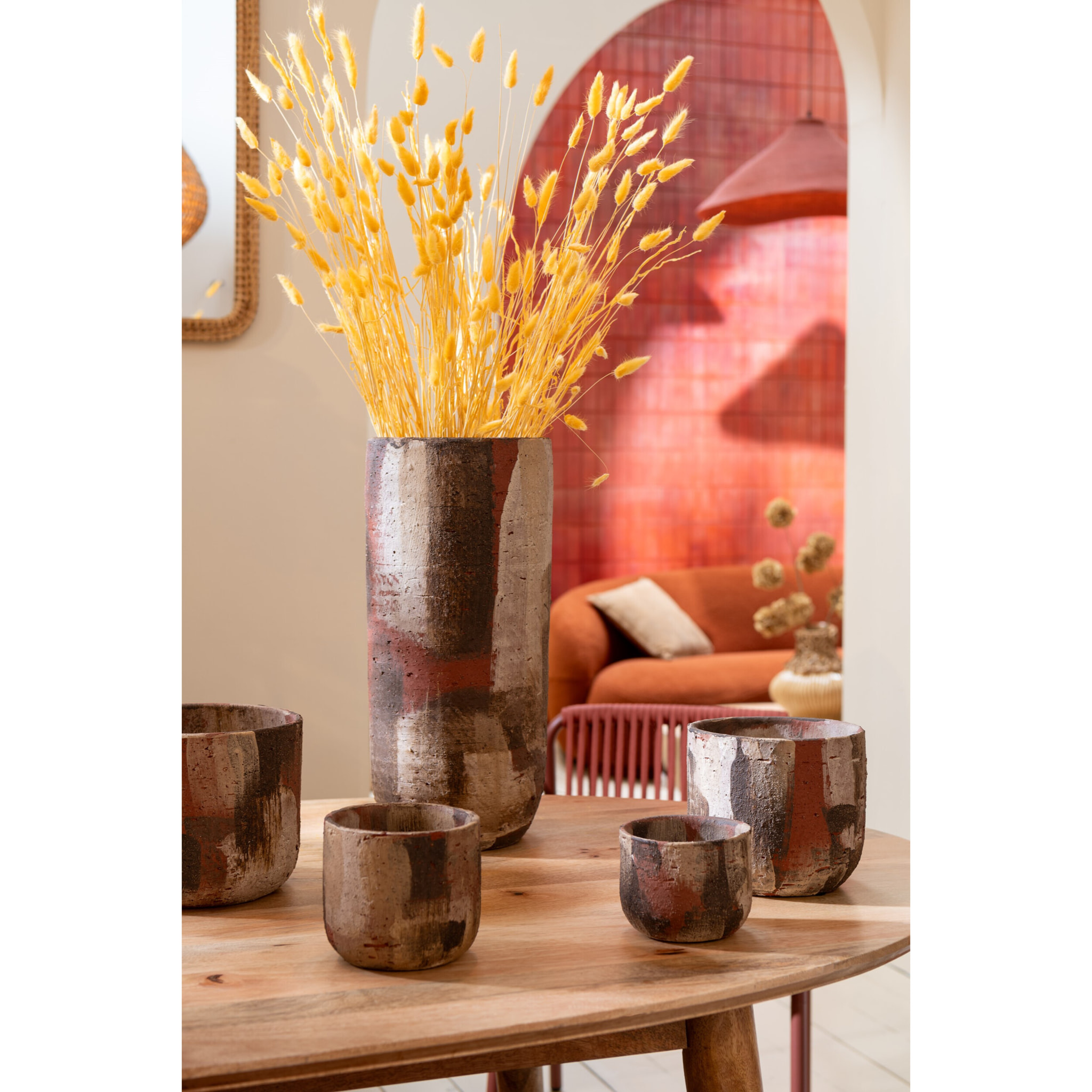 J-Line vase Miltos - céramique - mix -  Ø 21 cm