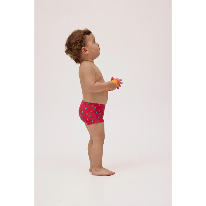 Costume boxer da neonato con stampa polipi
