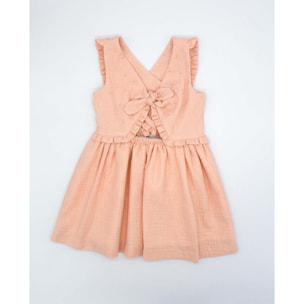 VESTIDO CRUZADO BRILLO ROSA