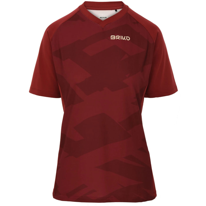 Briko - Maglie gioco, Donna, Rosso - ADVENTURE CAMO LADY JERSEY