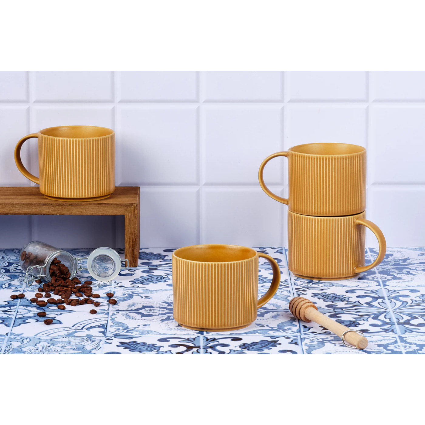 Mug SCANDI 50cl - 4 pièces - Ocre