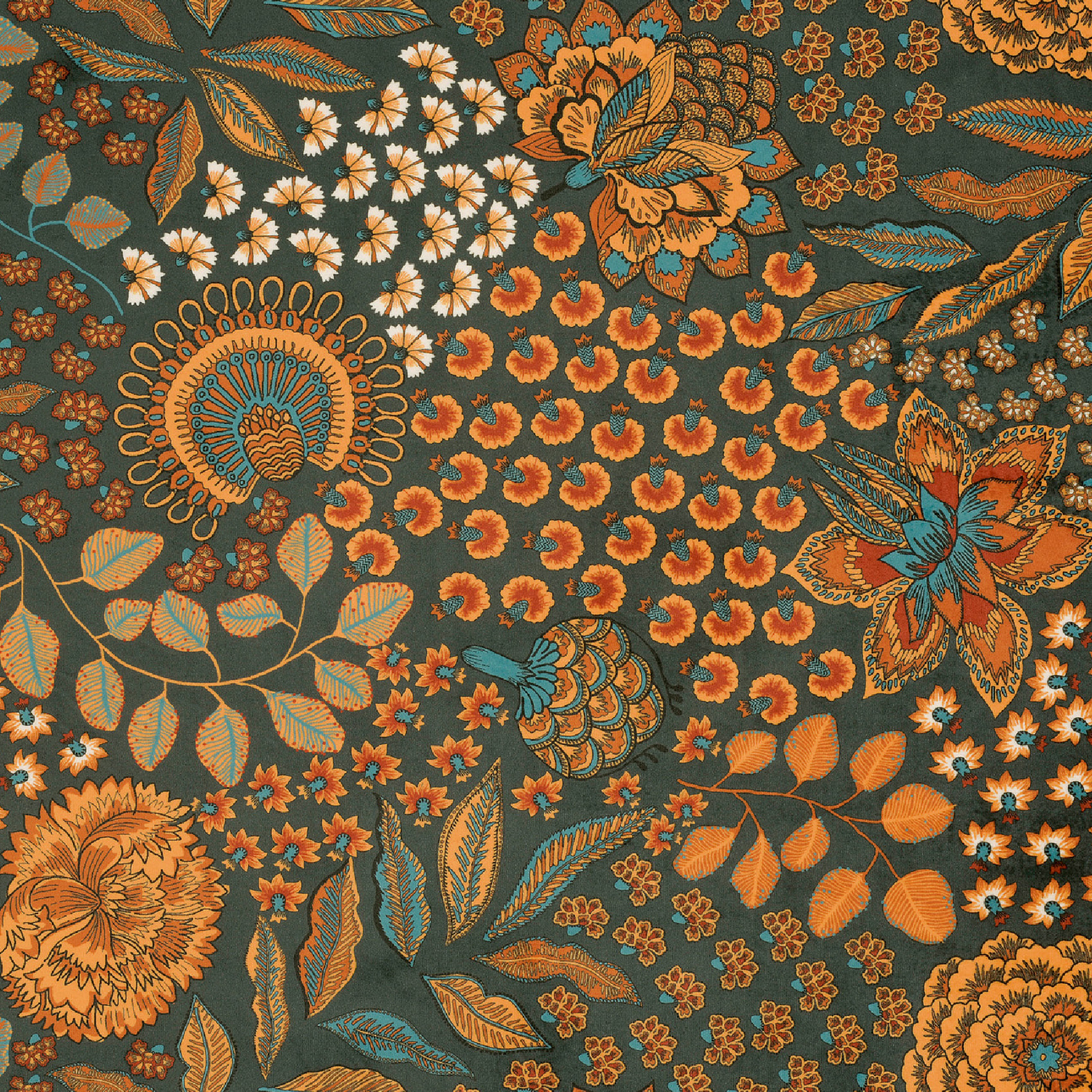 Rideau à Oeillets Motif Cachemire - Vert