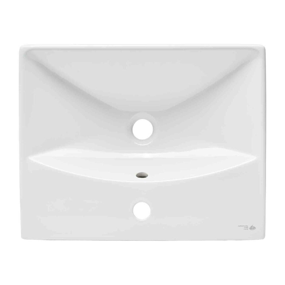 Brevis Lavabo suspendu avec trou pour robinetterie au milieu, 50,5x40x14cm (SATBRE5040S)