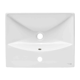 Brevis Lavabo suspendu avec trou pour robinetterie au milieu, 50,5x40x14cm (SATBRE5040S)
