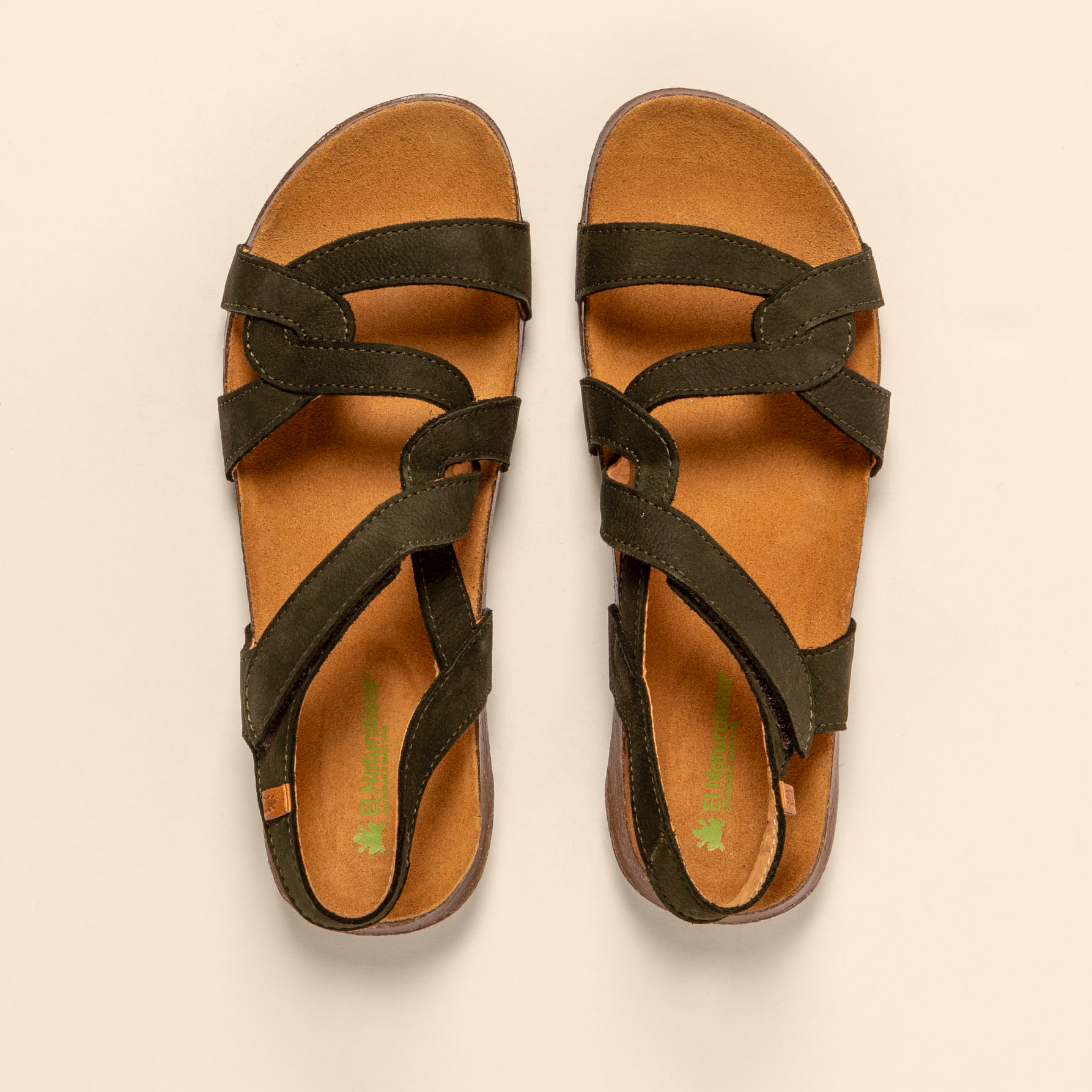 Sandalias N5079 NOBUCK LAVADO KAKI / WAKATAUA color Kaki