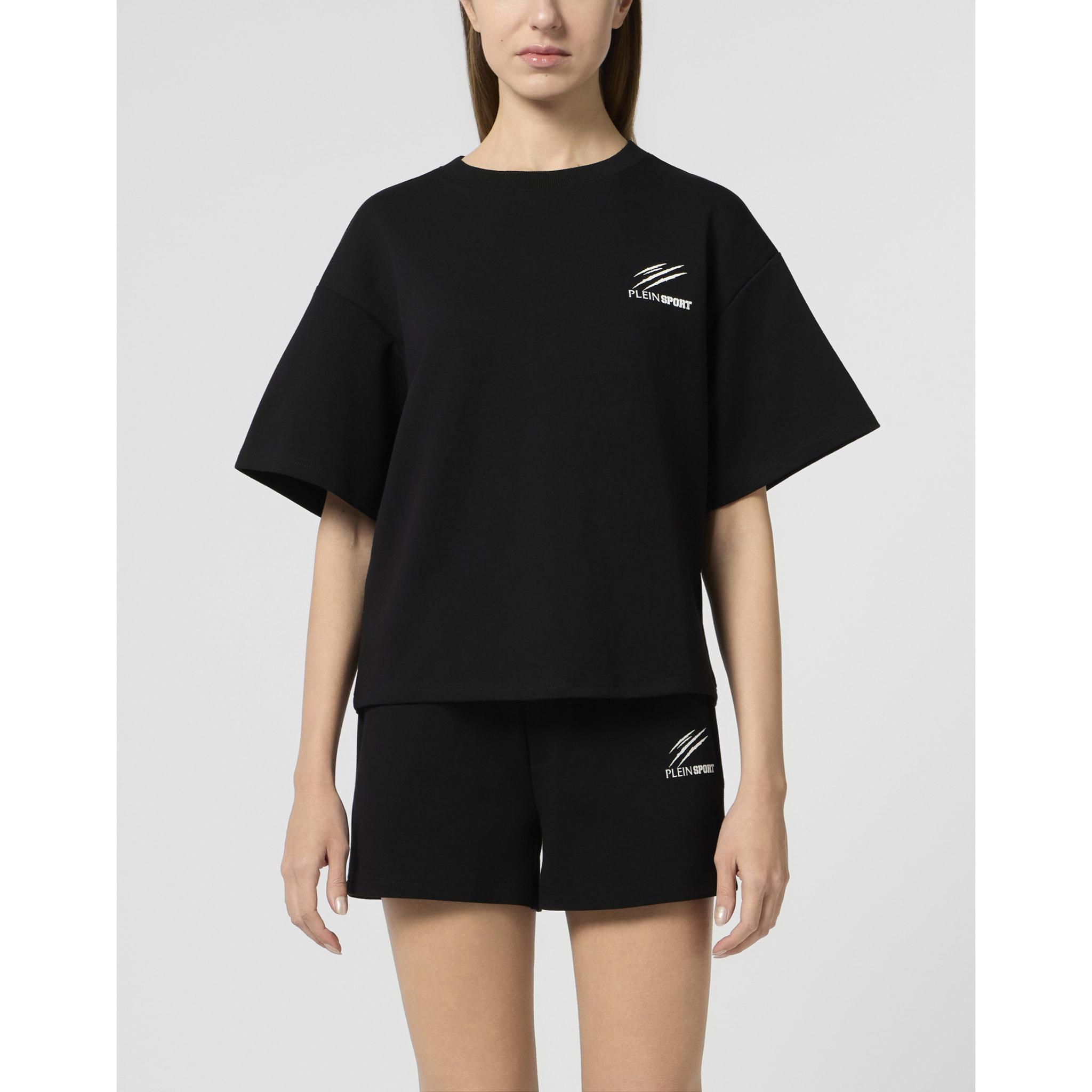 PLEIN SPORT Round Neck T-Shirt Icon Scratch